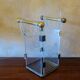 Umbrella stand in brass and clear lucite / plexiglass, 1960s