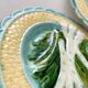 6 antique asparagus plates in Salins faience barbotine