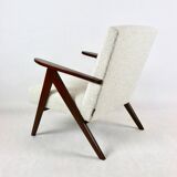 Vintage Ivory white Boucle Model B-310 Armchair, 1970s