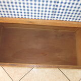 Vintage wooden and rattan chest