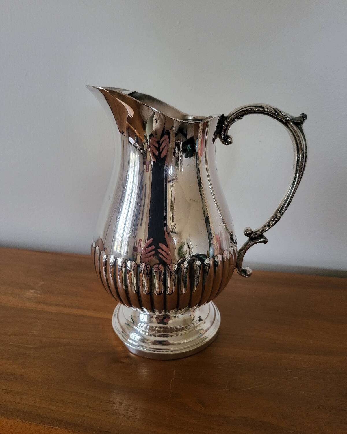 Old Silver-Plated Metal Jug