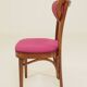 Vintage chair natural raspberry wool bentwood 1960