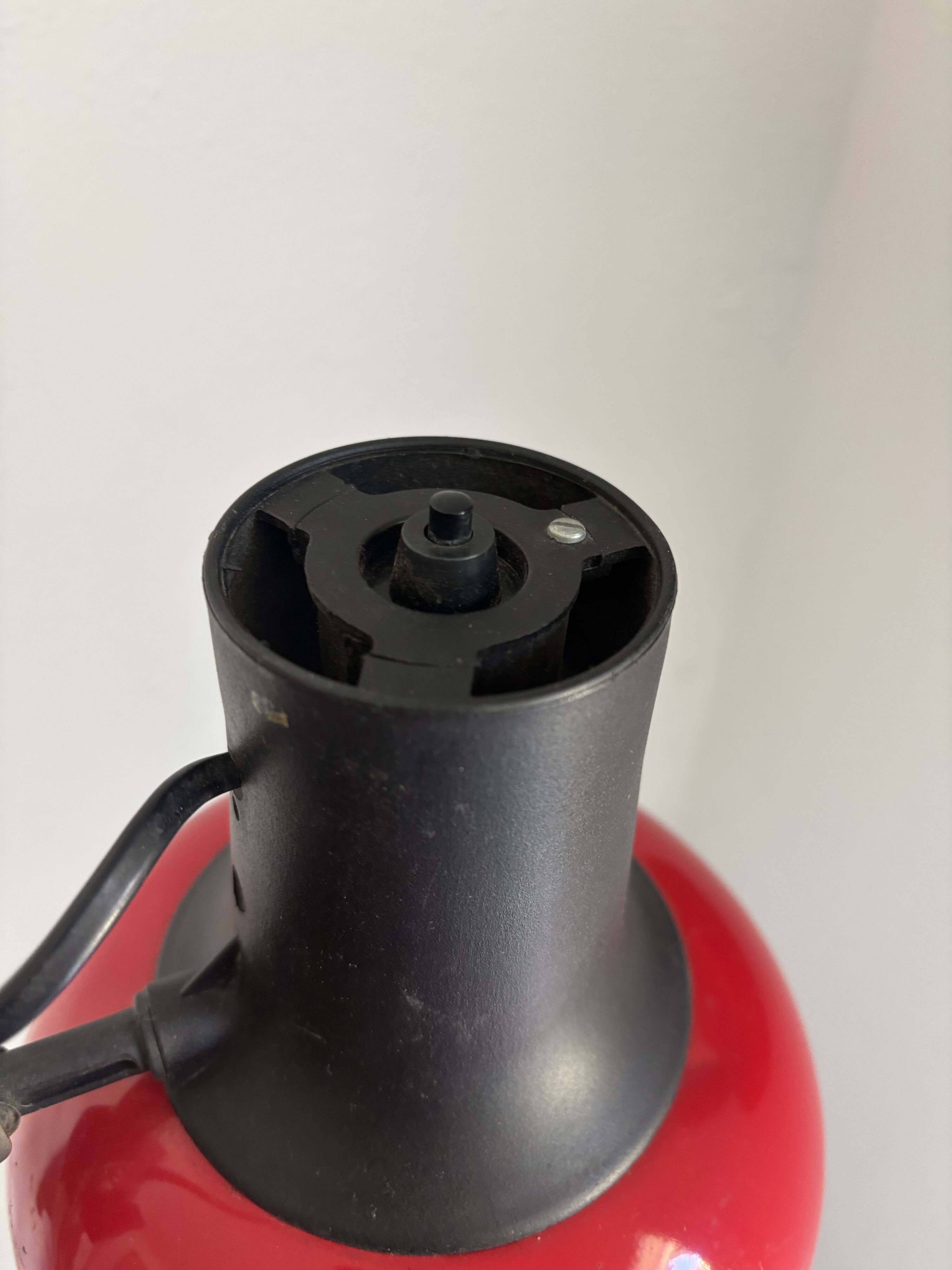 Vintage 1970 Lival P12 architect lamp Finland red steel - 65 cm