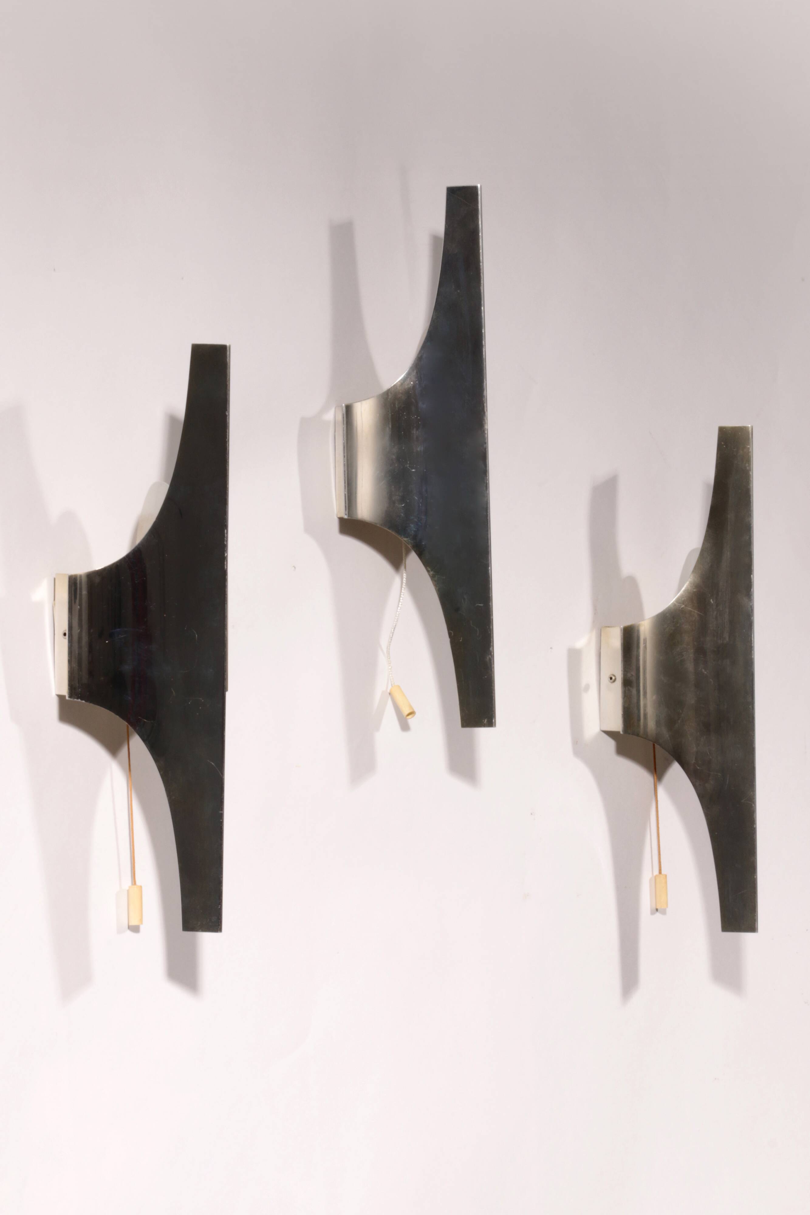 Mid-Century Silver Wall Lamp by Wilhelm Braun Feldweg – Doria Leuchten, Ger