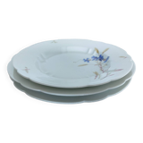 Lot de 3 anciens plats ronds Porcelaine de Limoges Haviland