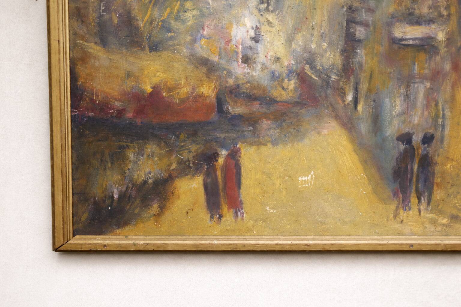 Painting on wood – Modern / raw figurative composition