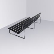 Rare “Bijenkorf” slatted bench by Kho Liang Ie for Artifort 1960s