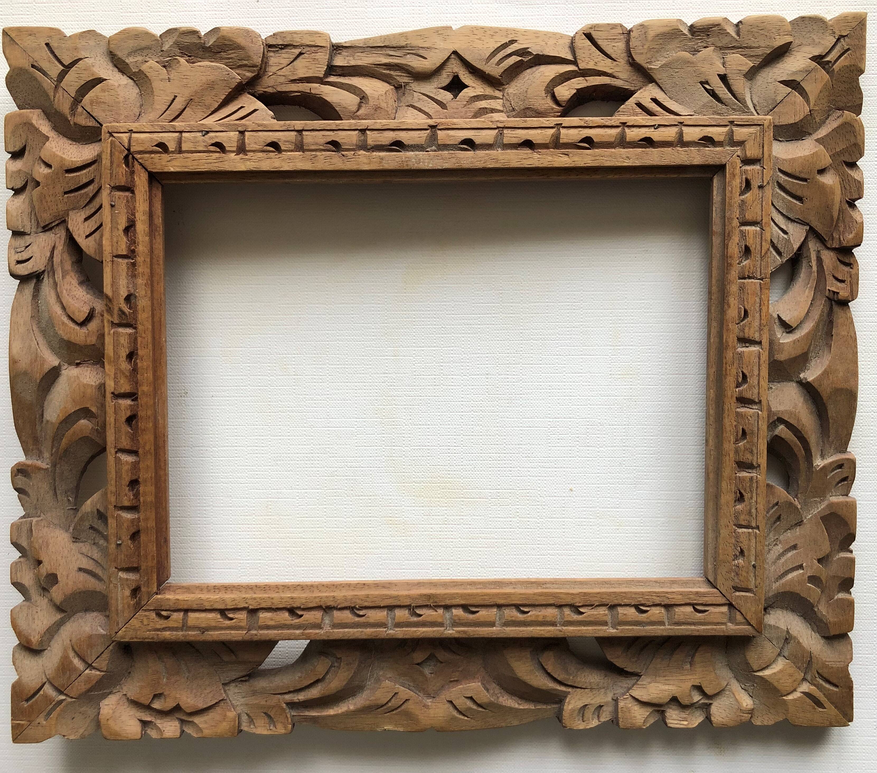 Carved wooden frame
