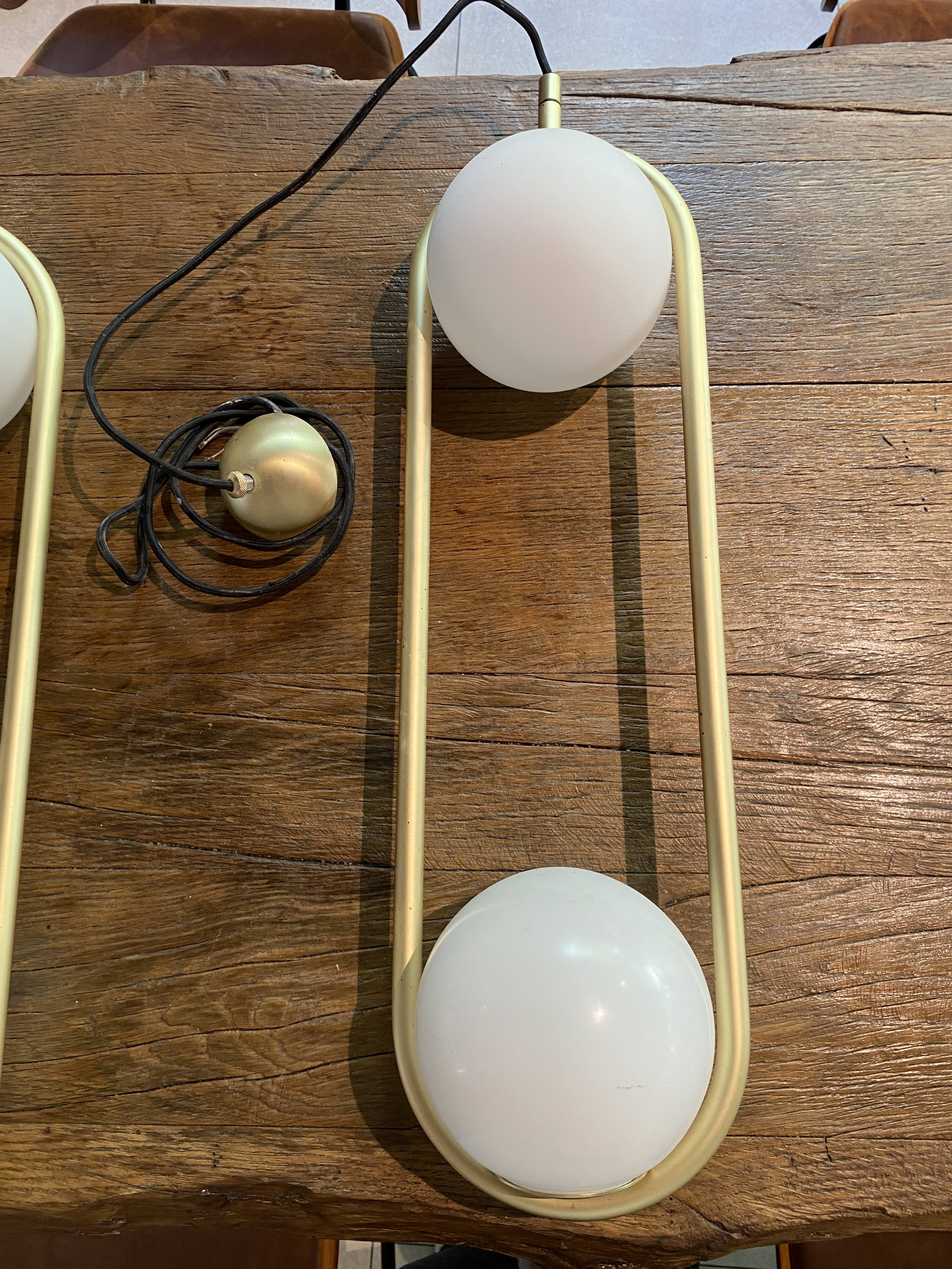 Suspension B lux white gold C ball s2 matte brass