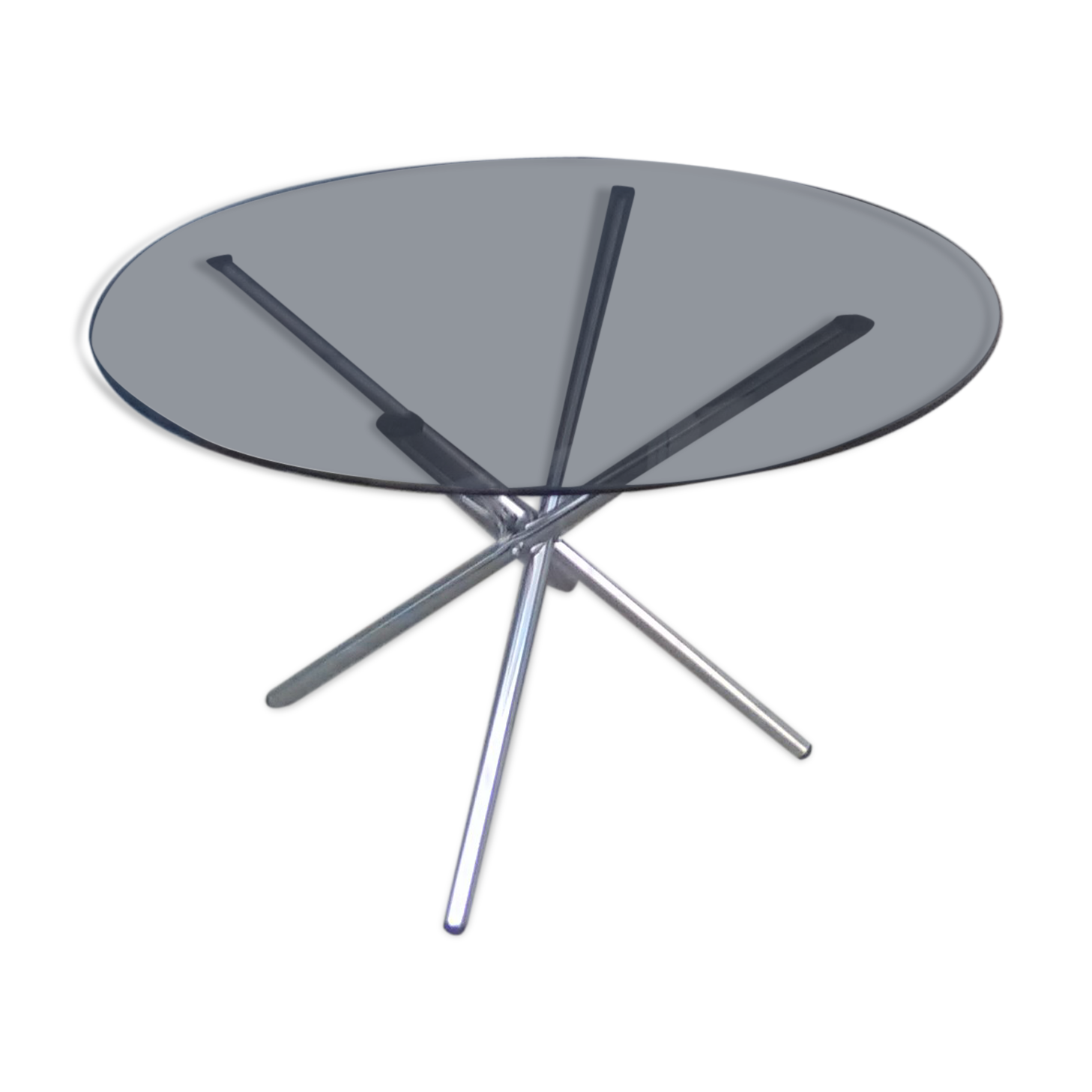 Vintage chrome foot round table