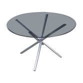 Table ronde vintage pied chromé