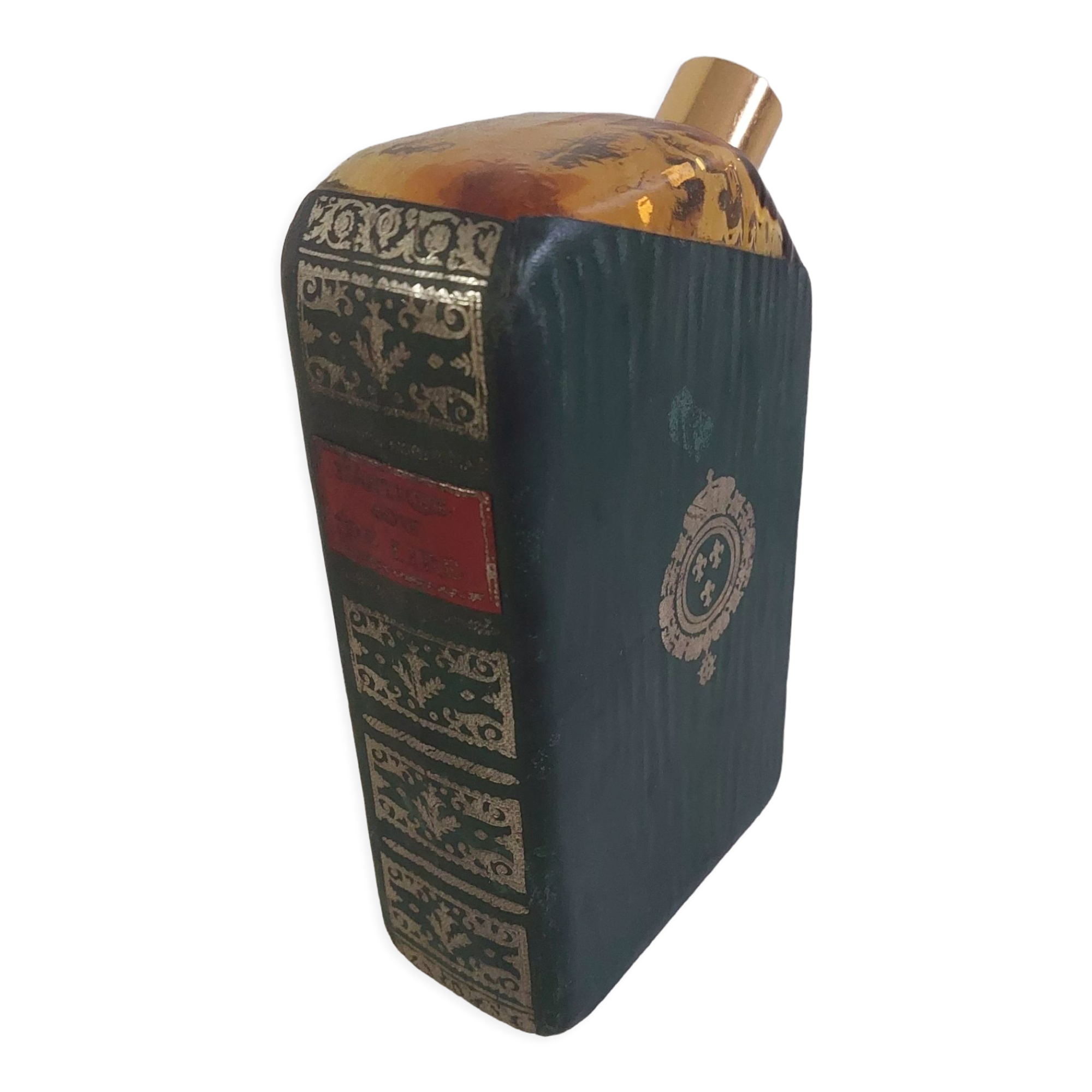 Thick amber glass bottle