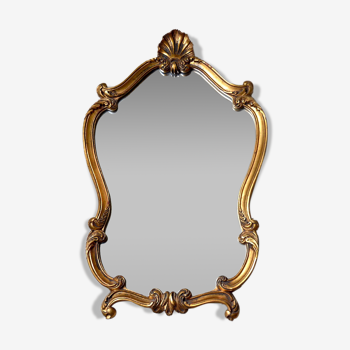 Miroir baroque doré H75cm