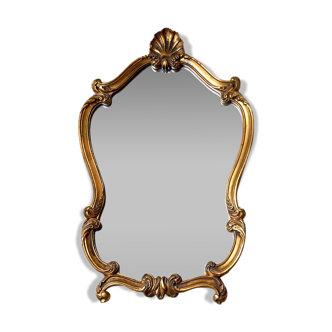 Miroir baroque doré H75cm