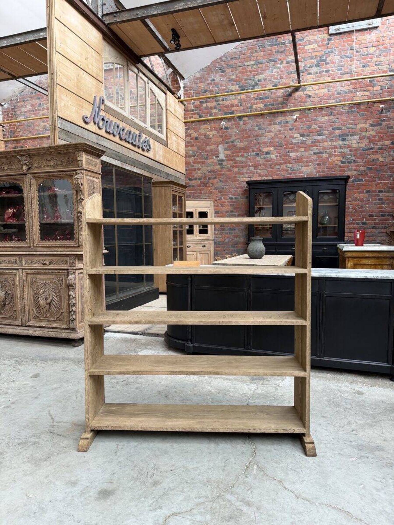 1950s oak shelf