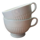 Duo of cream colored lunch cups from Wegdwood - England