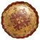 Vintage deep red wooden decorative plate, Italy, 1960s.