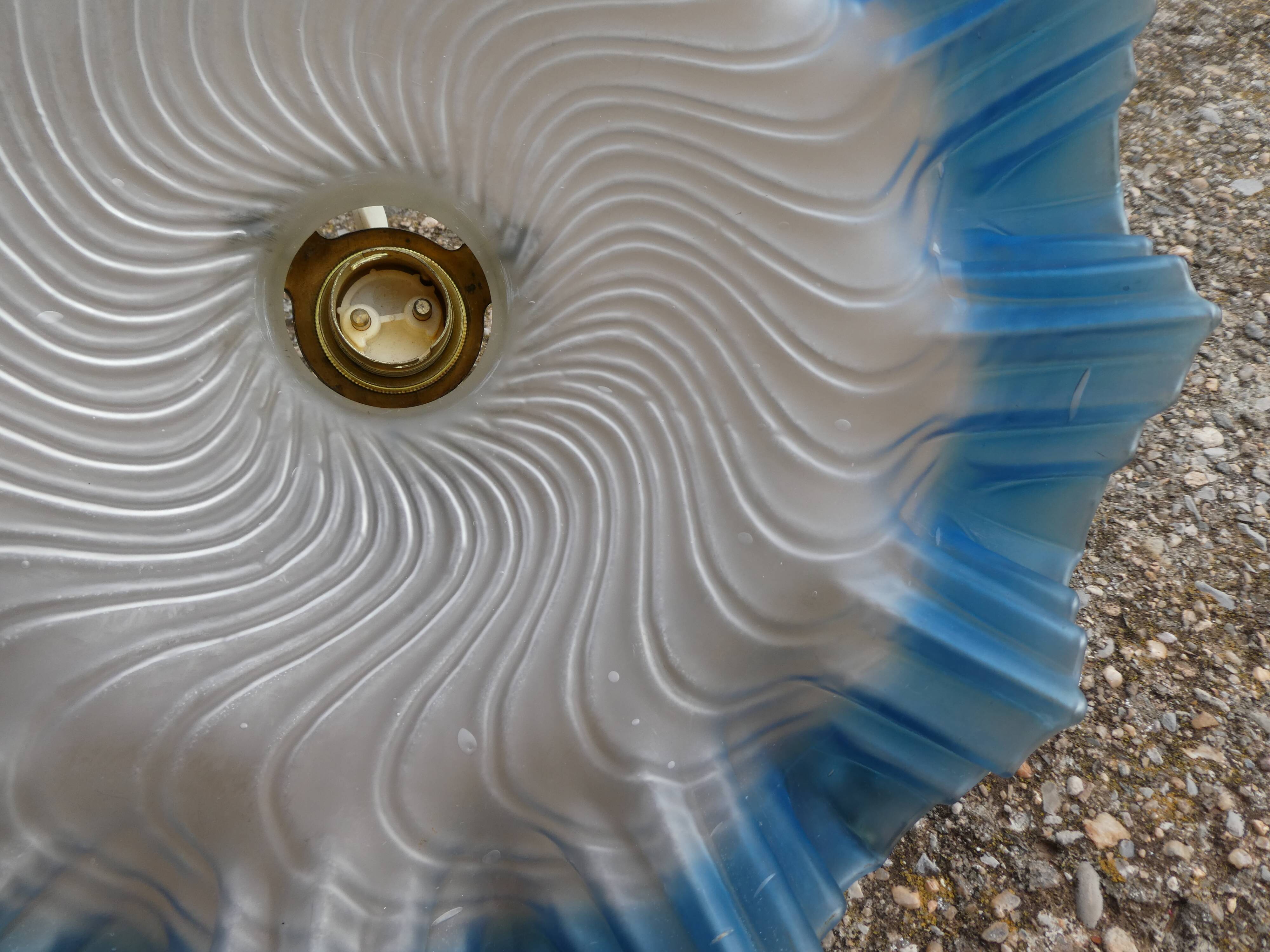 Vintage blue draped glass walkman