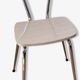 Chaise en formica marbrée blanche années 70