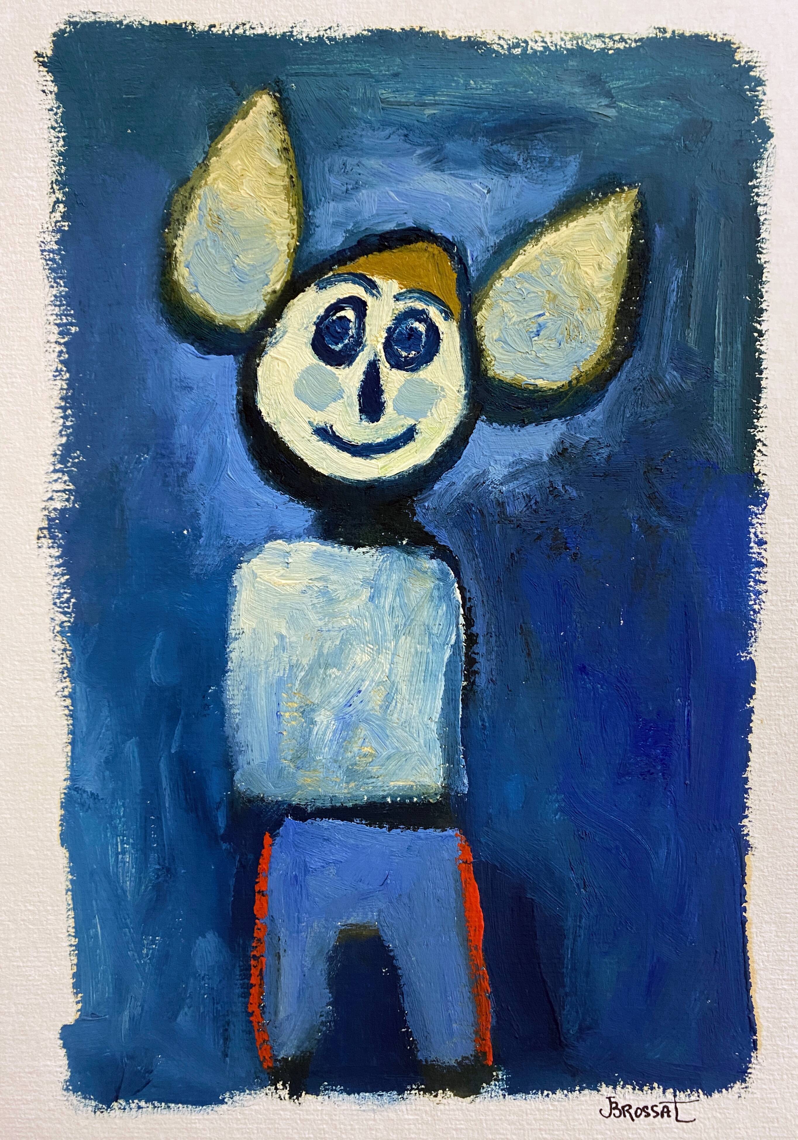 Painting "The Fauna" HSP by J.M. Brossat (born in 1946)