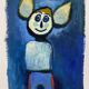 Tableau "Le Faune" HSP par J.M. Brossat (né en 1946)