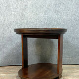 Art Deco-era flying table in mahogany and bramble around 1925