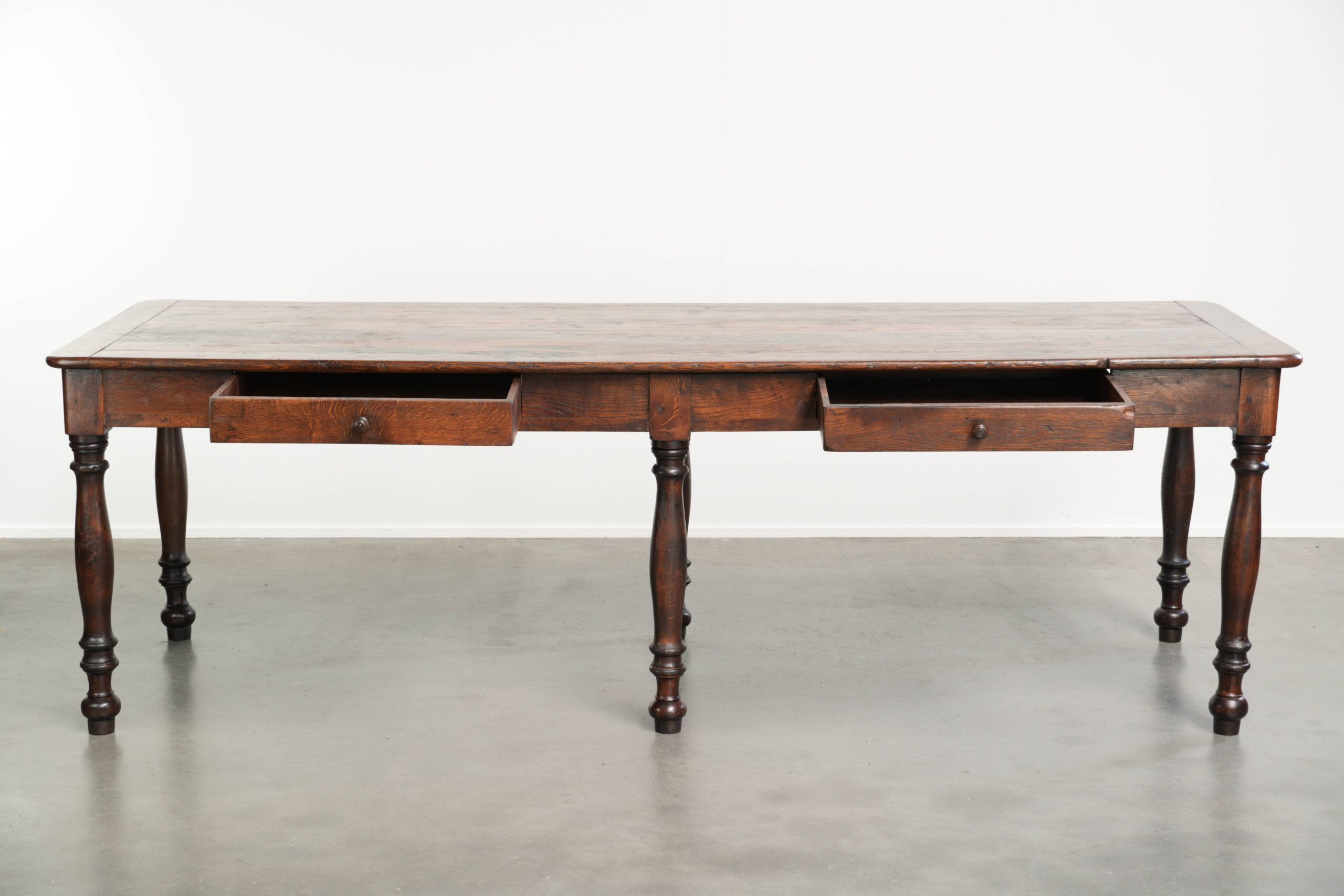 English oak early 19th century XXL farmhouse dining table