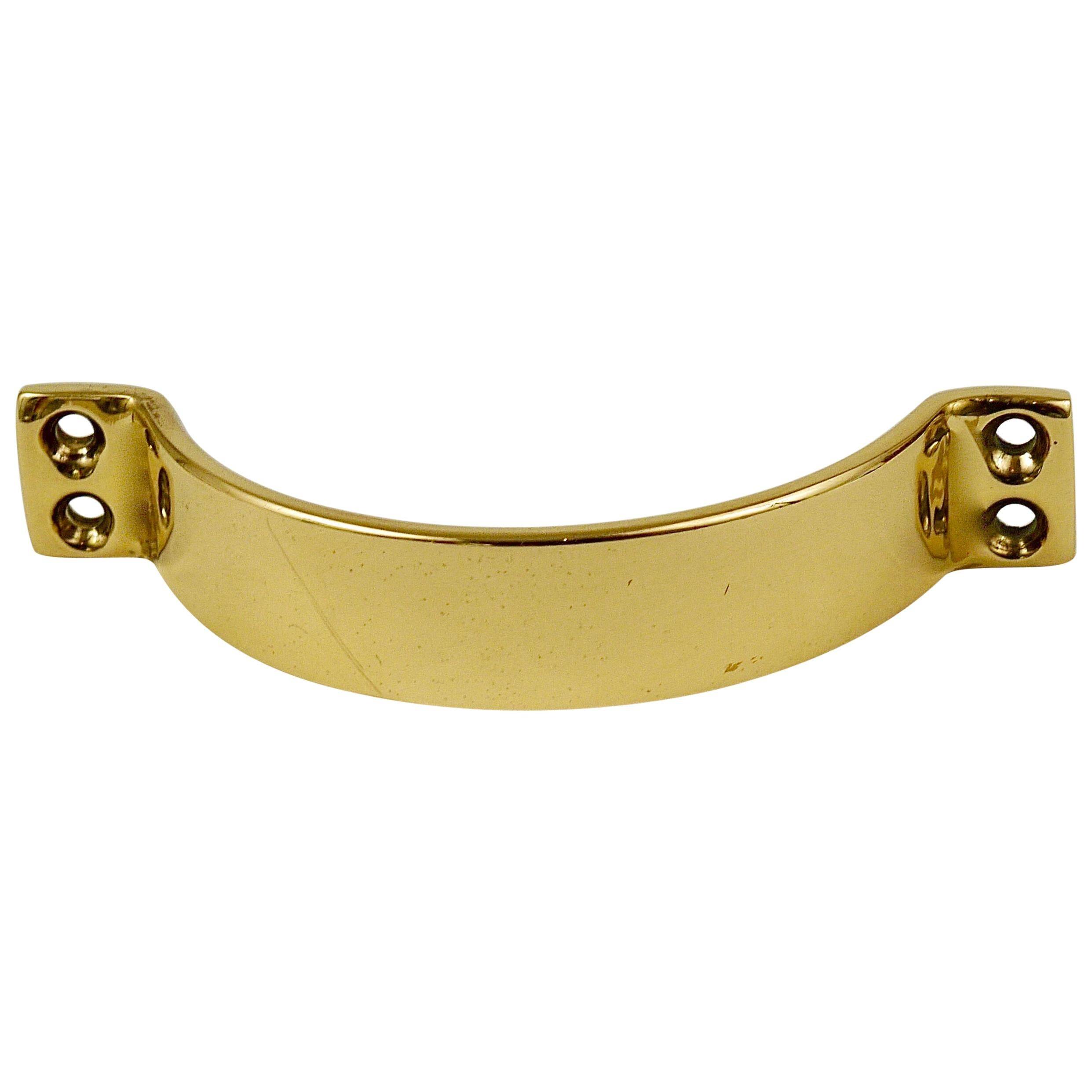 Up to 50 mid-century brass handles for doors, drawers, chests of drawers, Austria, 1950s.