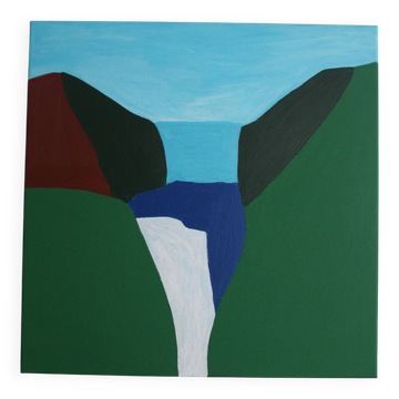 Canvas painting "Waterfall" signed