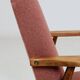 Paire de fauteuils vintage rose poudré 1970 moderne scandinave 