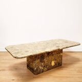 Gray/khaki marble coffee table