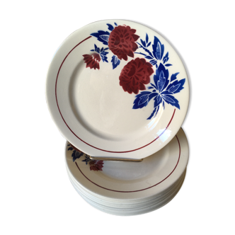 10 Dish of Badonvillers Dahlia model earthenware dessert