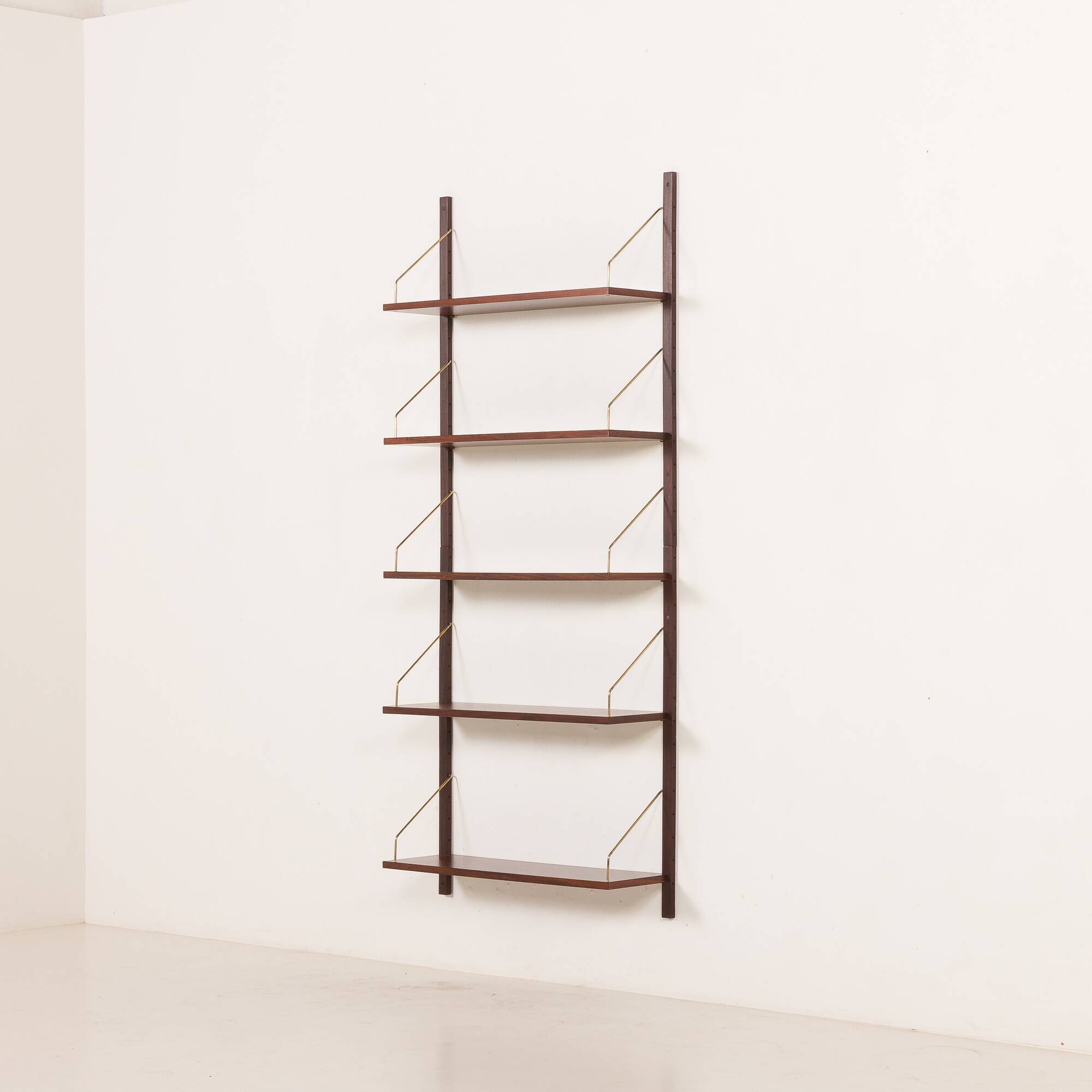 Scandinavian rosewood shelving unit, set of 5 shelves, 1960s