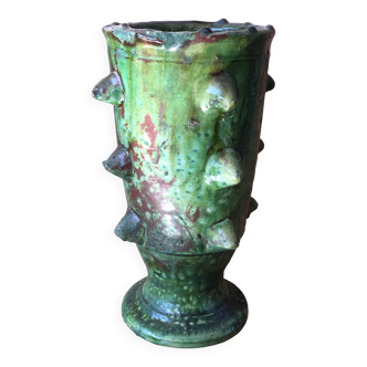 TAMEGROUTE POTTERY VASE IN GLAZED TERRACOTTA