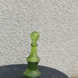 Vintage green glass decanter
