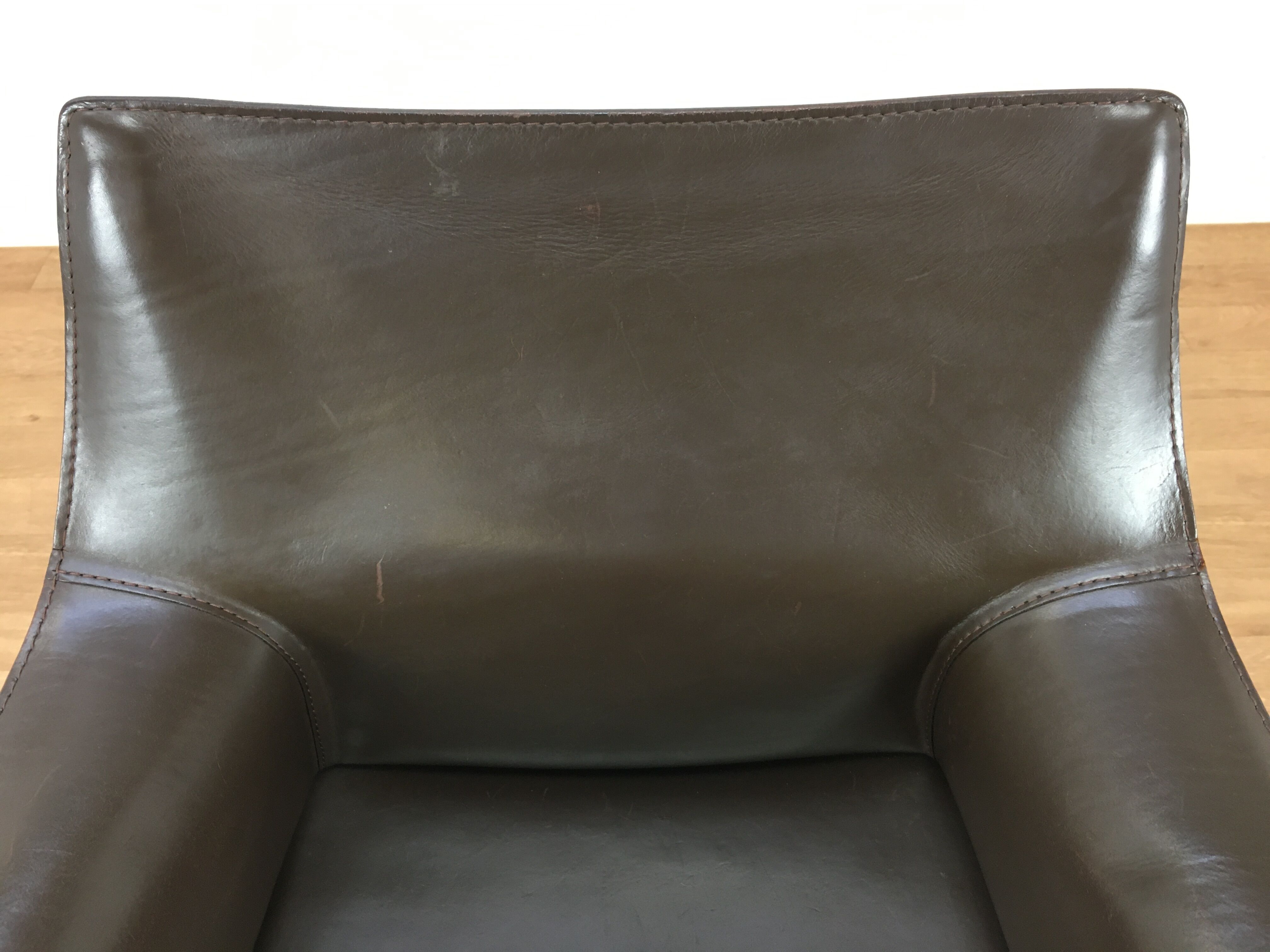 Mario Bellini leather armchair for Cassina, model CAB 413