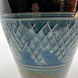 Large blue and green glazed ceramic planter • Ü Keramik • 1960-70