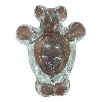 Vannes Le Châtel crystal bear ashtray