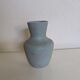 Small blue-grey glazed stoneware vase signed CB, studio work, year