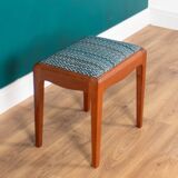 Tabouret de coiffeuse rétro en teck des années 1960