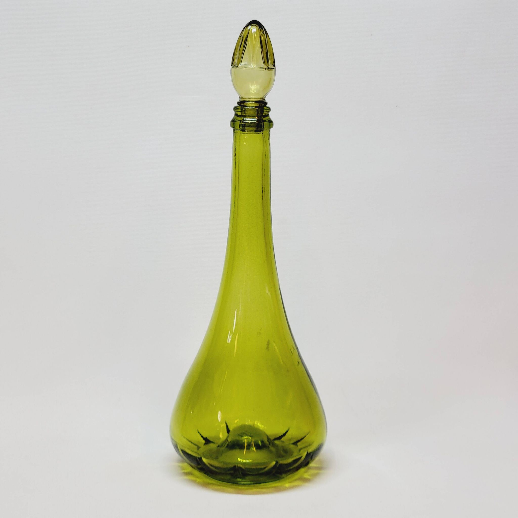 Carafe Italienne Vintage En Verre Vert