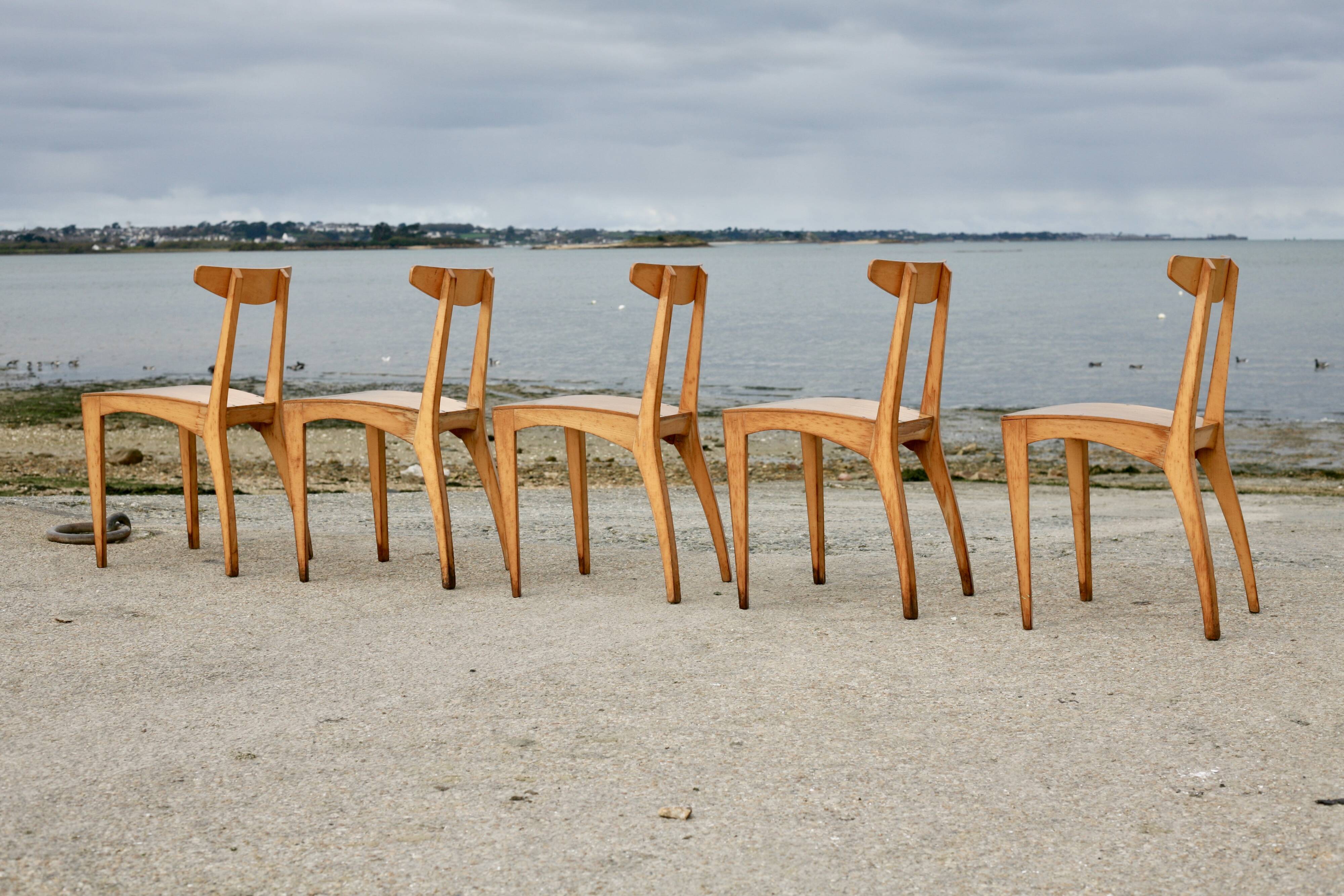 5 chairs by Thibault Desombre, 1990