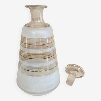 Frosted glass carafe with gold edging - 344.037