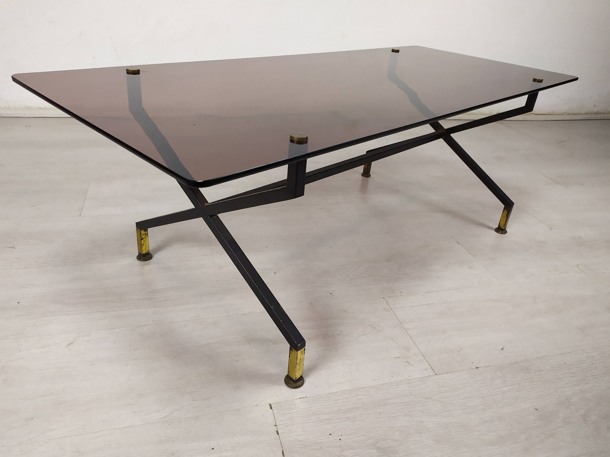 Table basse vintage verre