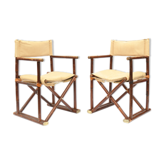 Paire de fauteuils pliants