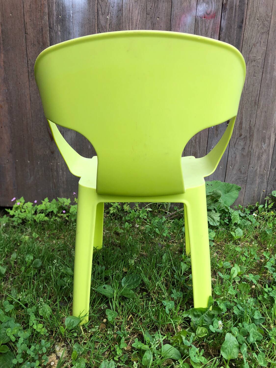 Children's armchair chair rita design by joan gaspar vintage green plastic