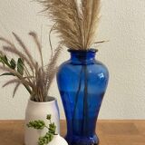 Blue glass vase