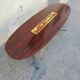 Table basse vintage ovale palissandre et céramique