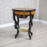 Inlaid Sewing Table in Various Woods, 1890s