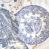 Mismatched antique dinner plates